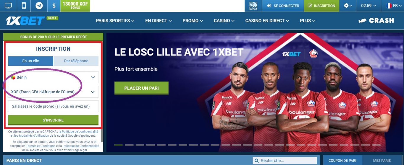 Les étapes principales pour faire sur 1xBet pari en ligne 