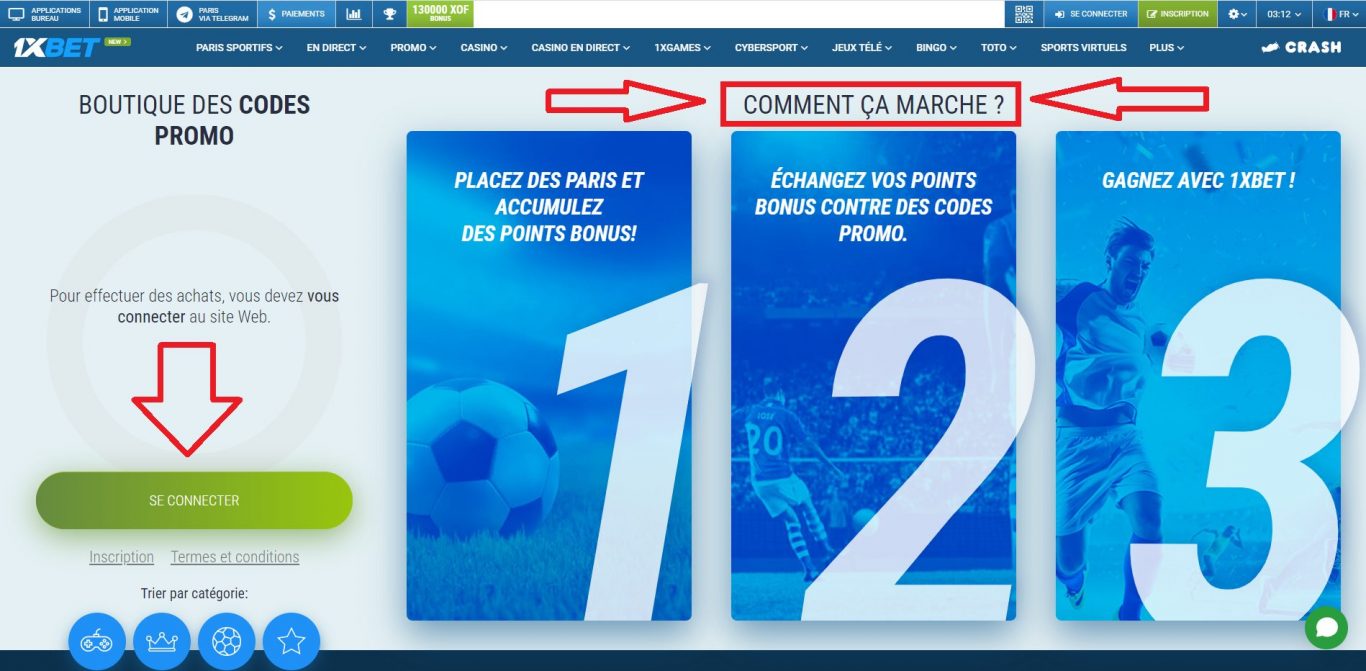 code promo 1xBet Bénin